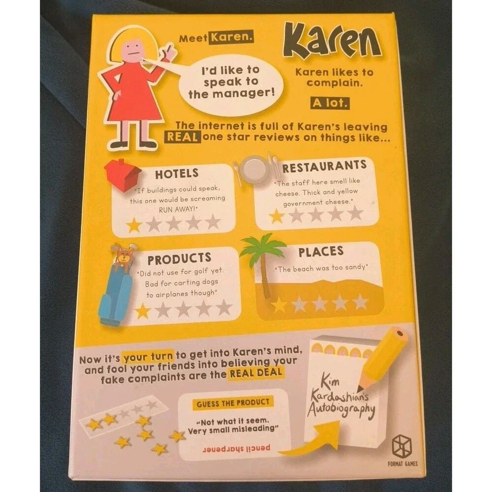 2021 Karen Game Of One Star Reviews - 100% Complete